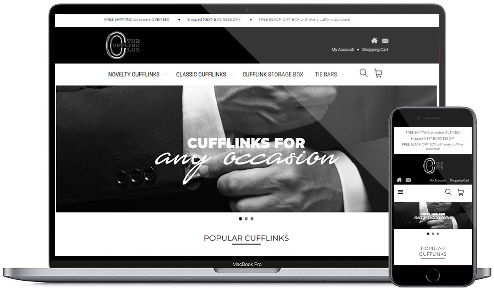 The Cufflink Club - Woocommerce Website Design
