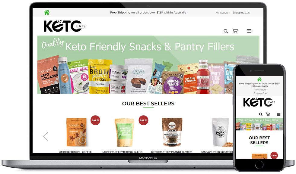 KETO Eats - Woocommerce Website Design