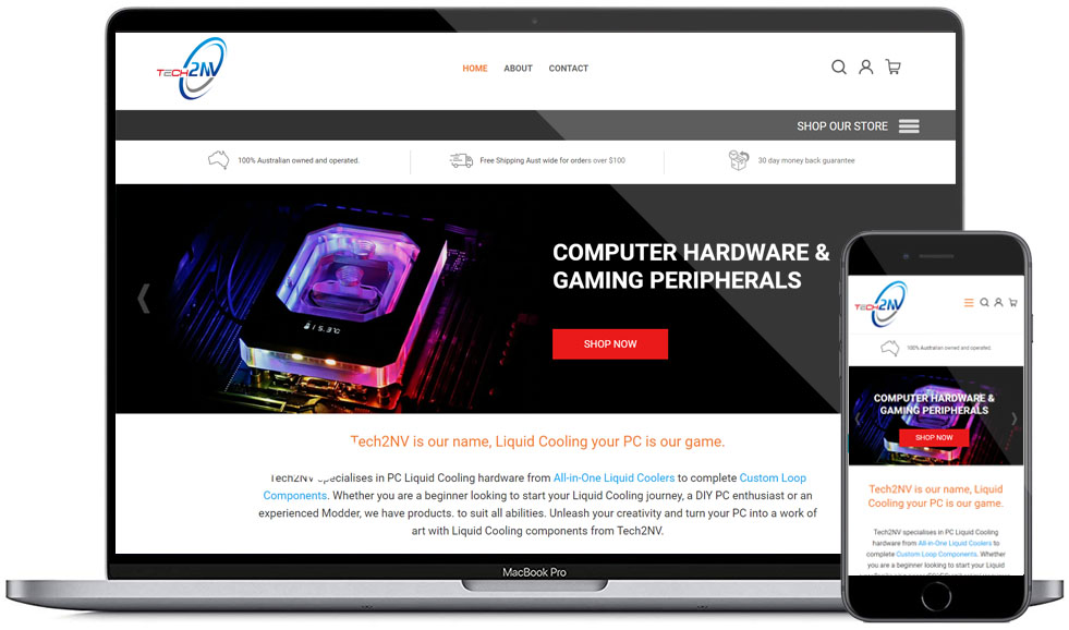 Tech2NV - Shopify Website Design